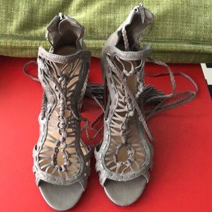 Never worn 8-1/2 block heel gladiator shoes